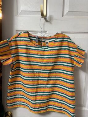ivy jane Striped Short-Sleeve Top - Yellow, Teal & Coral